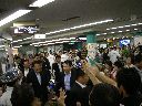 奈良駅にて出くわした安倍首相
